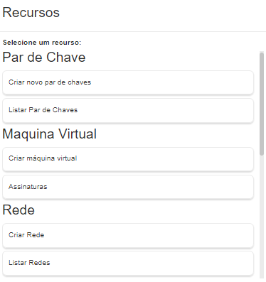 recursos serviço