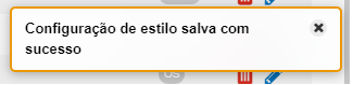 mensagem de confirmação