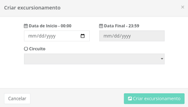 criar excursionamento circuito