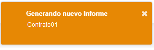 alerta creación informe