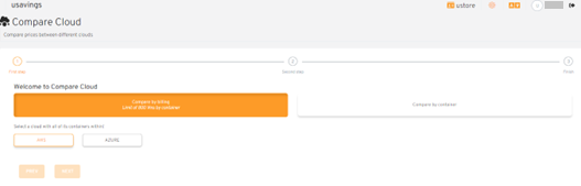 selección compare by billing o compare by container