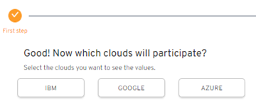 selecionar as nuvens para a analise comparativa dos valores