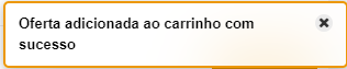 mensagem carrinho