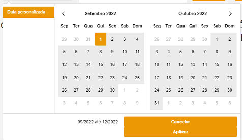 selecionar data no calendário