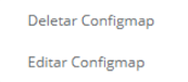 Ações configmap