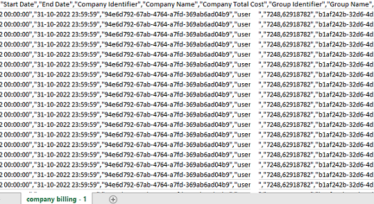 format csv