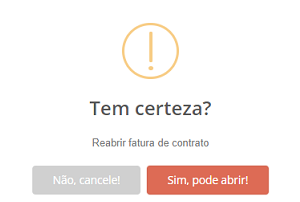 ação reabrir fatura