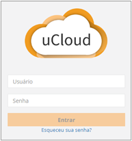 Tela de Login da plataforma uCloud