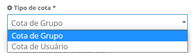 Tipo de Cota de Usuário
