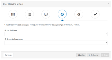 Wizard para criar Maquina Virtual