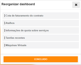 Dashboard reorganizar