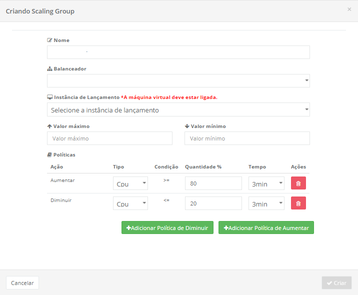 Scaling Group AWS - Exemplo